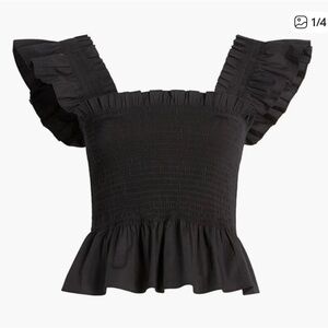 Hill House Black the Paz Smocked Top